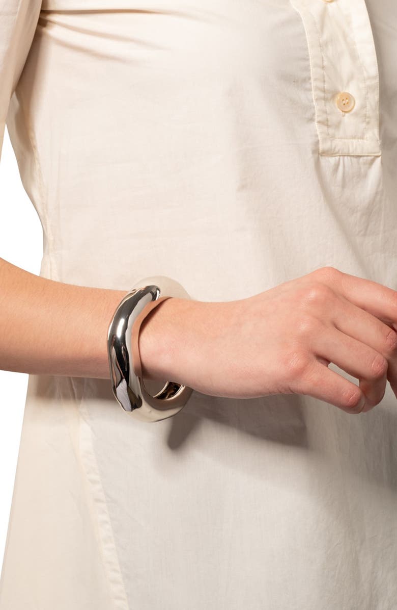 Alexis Bittar Wide Molten Bangle Bracelet, Alternate, color, Silver