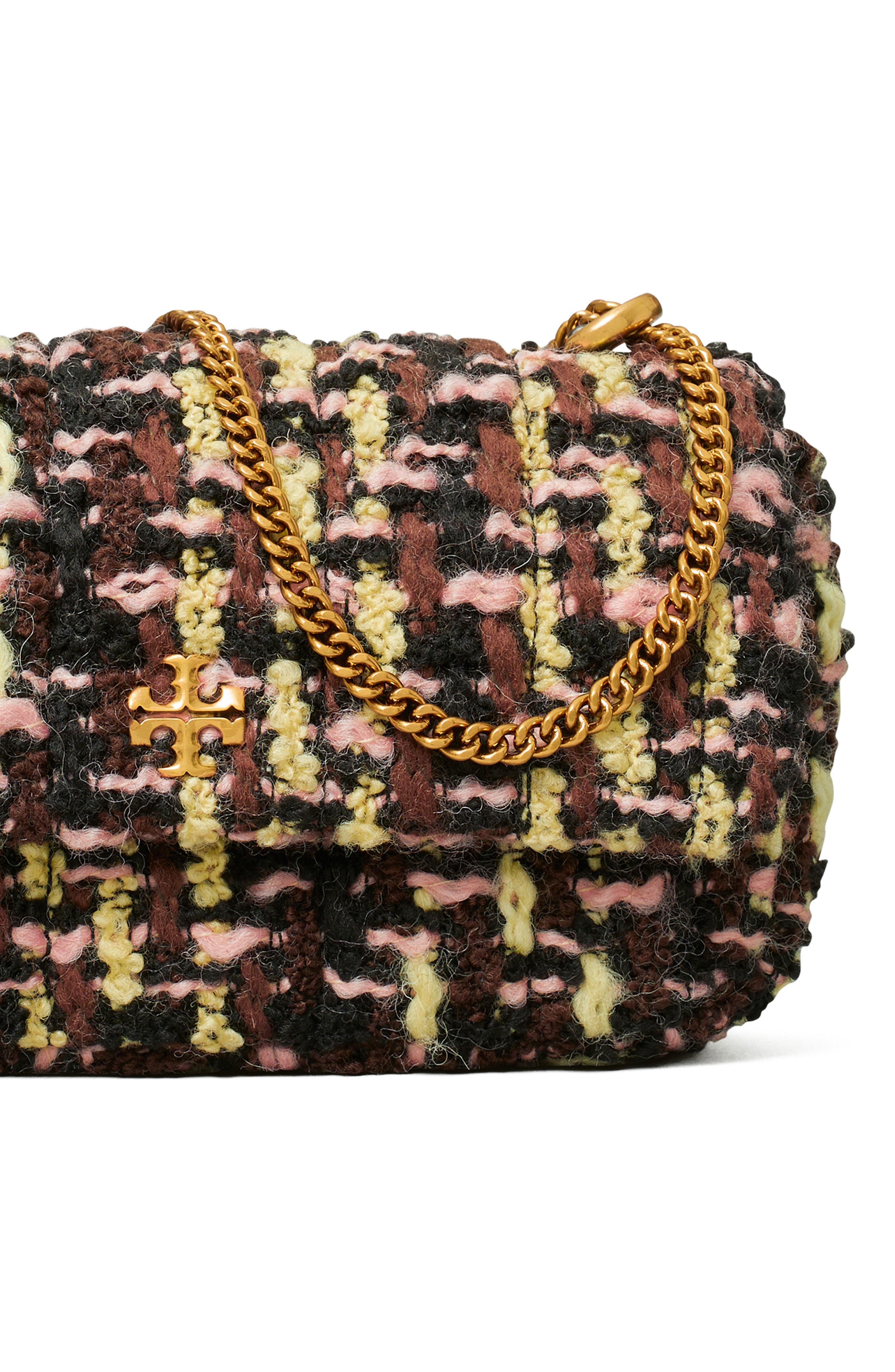 Tory Burch Mini Kira Tweed Shoulder Bag, Alternate, color, 
