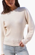 LASCANA Boat Neck Ribbed Sweater