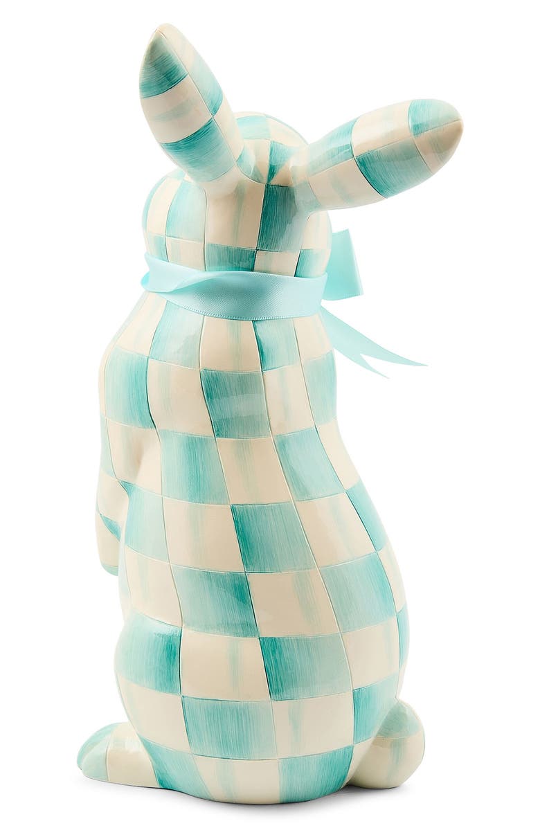 MACKENZIE CHILDS Aqua Check Peter Bunny, Alternate, color, Blue
