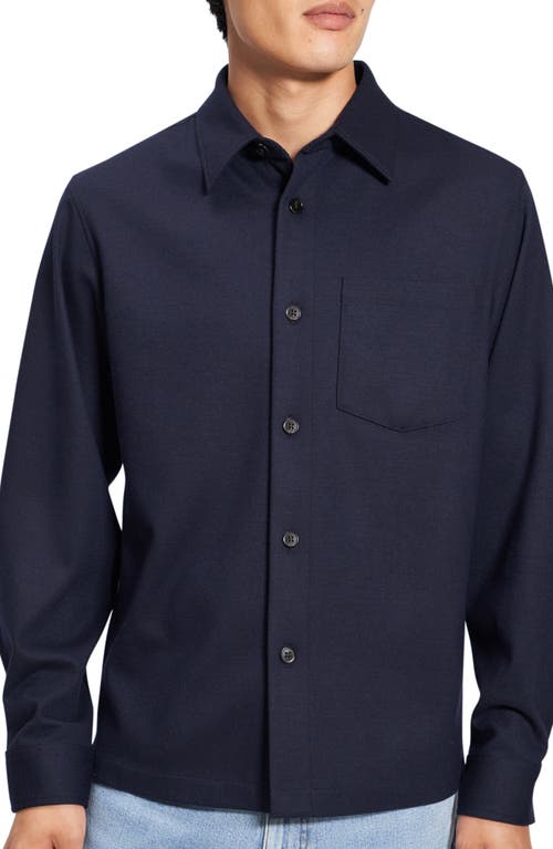 THEORY THEORY IRVING STRUCTURE KNIT BUTTON-UP SHIRT