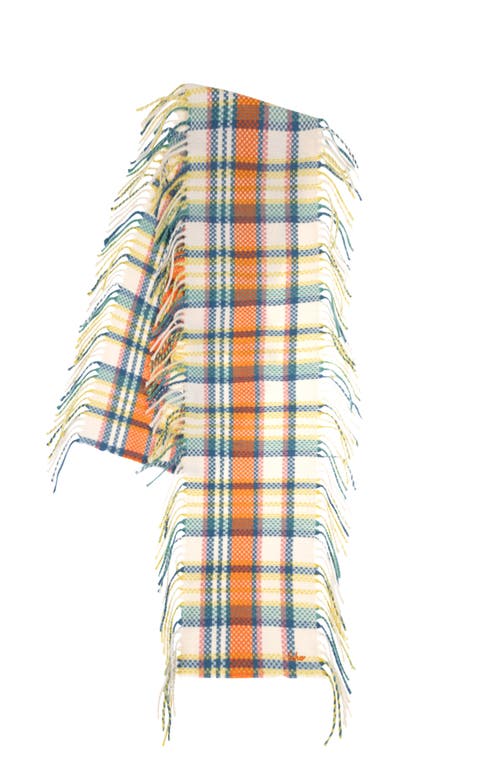 Echo Vintage Plaid Side Fringe In Brown