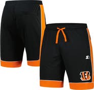 STARTER Men's Starter Black/Orange Cincinnati Bengals Fan Favorite Fashion Shorts
