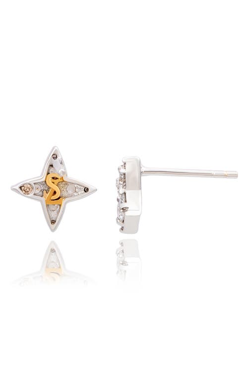Suzy Levian Diamonds Diamond Star Stud Earrings In White