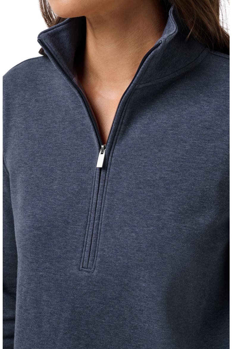 Cloud Half Zip Pullover, Alternate, color, HEATHER NAVY BLAZER