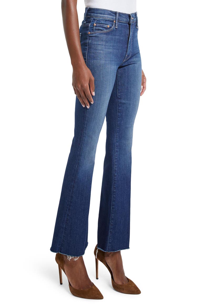 High Waist Frayed Flare Jeans, Alternate, color, SKUNK AT THE TEA PARTY