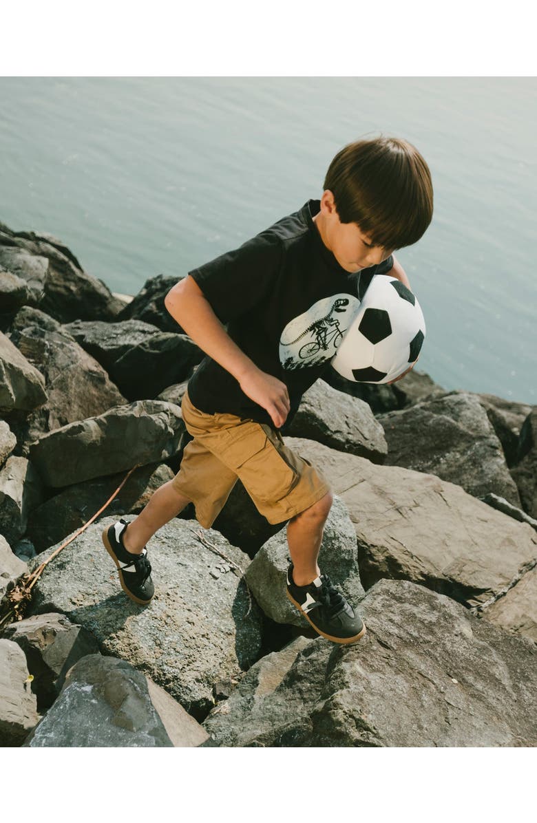 Deux par Deux Stretch Twill Bermuda with Cargo Pockets, Alternate, color, Beige