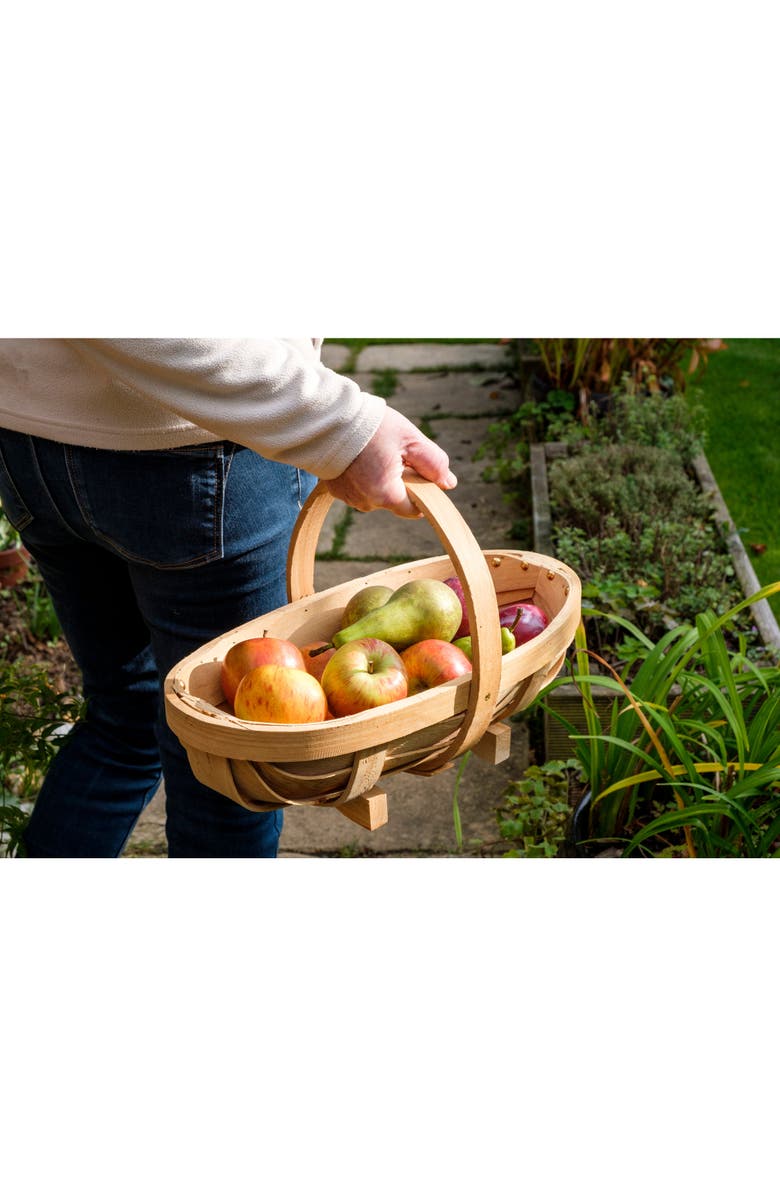 Burgon & Ball Natural Wooden Trug, Alternate, color, Natural - Medium