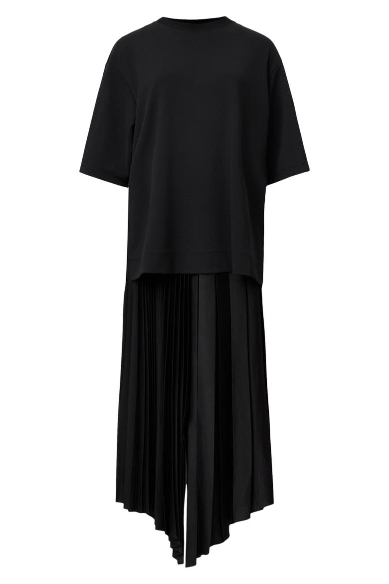 Jax Short Sleeve Top & Pleated Sleeveless Dress, Alternate, color, BLACK
