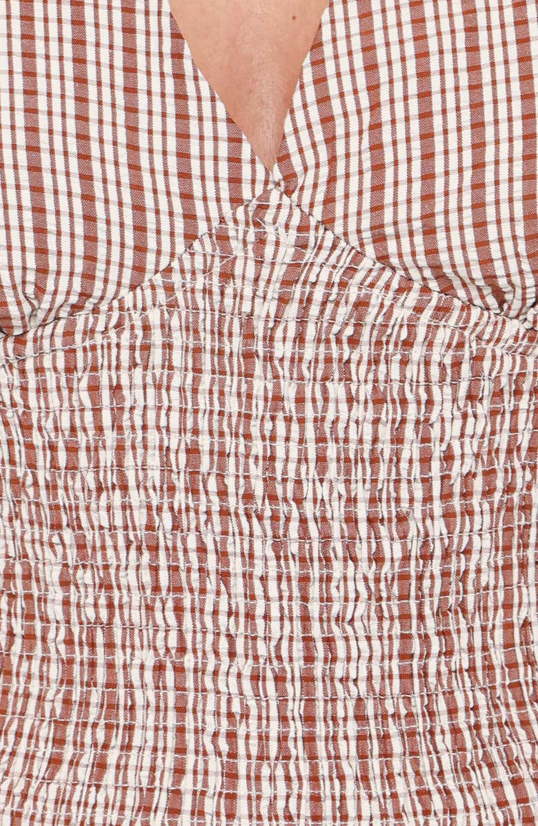 Petal & Pup Eirlys Smocked Tank & Tiered Maxi Skirt Set, Alternate, color, Brown White