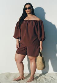 ELOQUII Peached Fabric Pull-On Short