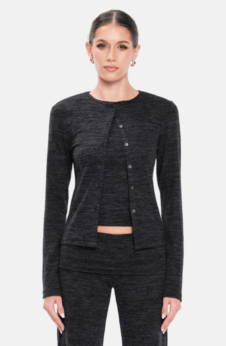 OW Collection NITA Knit Cardigan, Main, color, Dark Grey