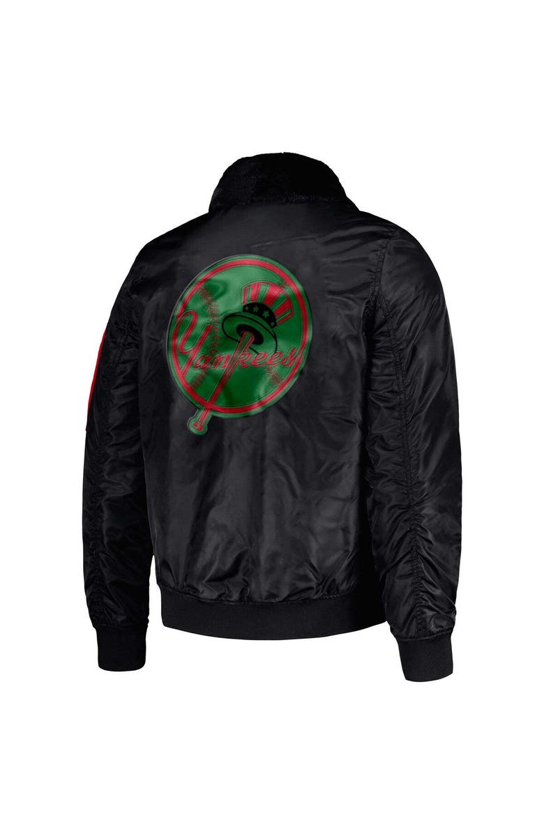 STARTER Men's Starter x Ty Mopkins Black New York Yankees Black History Month Satin Full-Zip Jacket, Alternate, color, Black