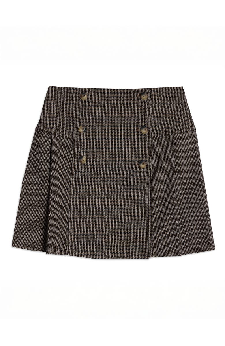 Albaray Pleated Short Skirt, Alternate, color, Brown