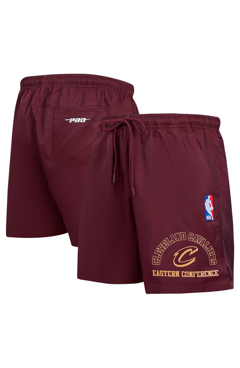 PRO STANDARD Men's Pro Standard Wine Cleveland Cavaliers Area Code Shorts, Main, color, Wine