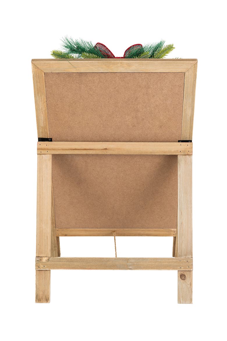 24"H Christmas Wooden Easel Porch Decor, Alternate, color, Red