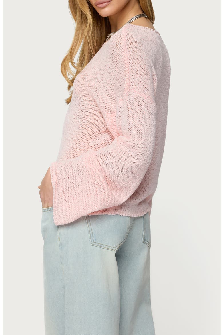 Drop Shoulder Lightweight Sweater, Alternate, color, PINK