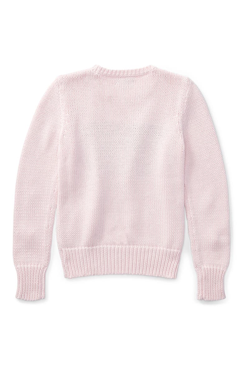 Kids' Flag Crewneck Sweater, Alternate, color, ACACIA PINK