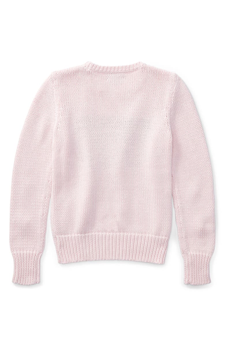 Polo Ralph Lauren Kids' Flag Crewneck Sweater, Alternate, color, Acacia Pink