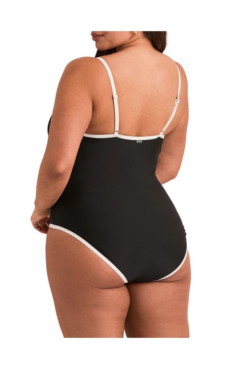 Adore Me Rye Swimwear One Piece Swimsuit, Alternate, color, Black