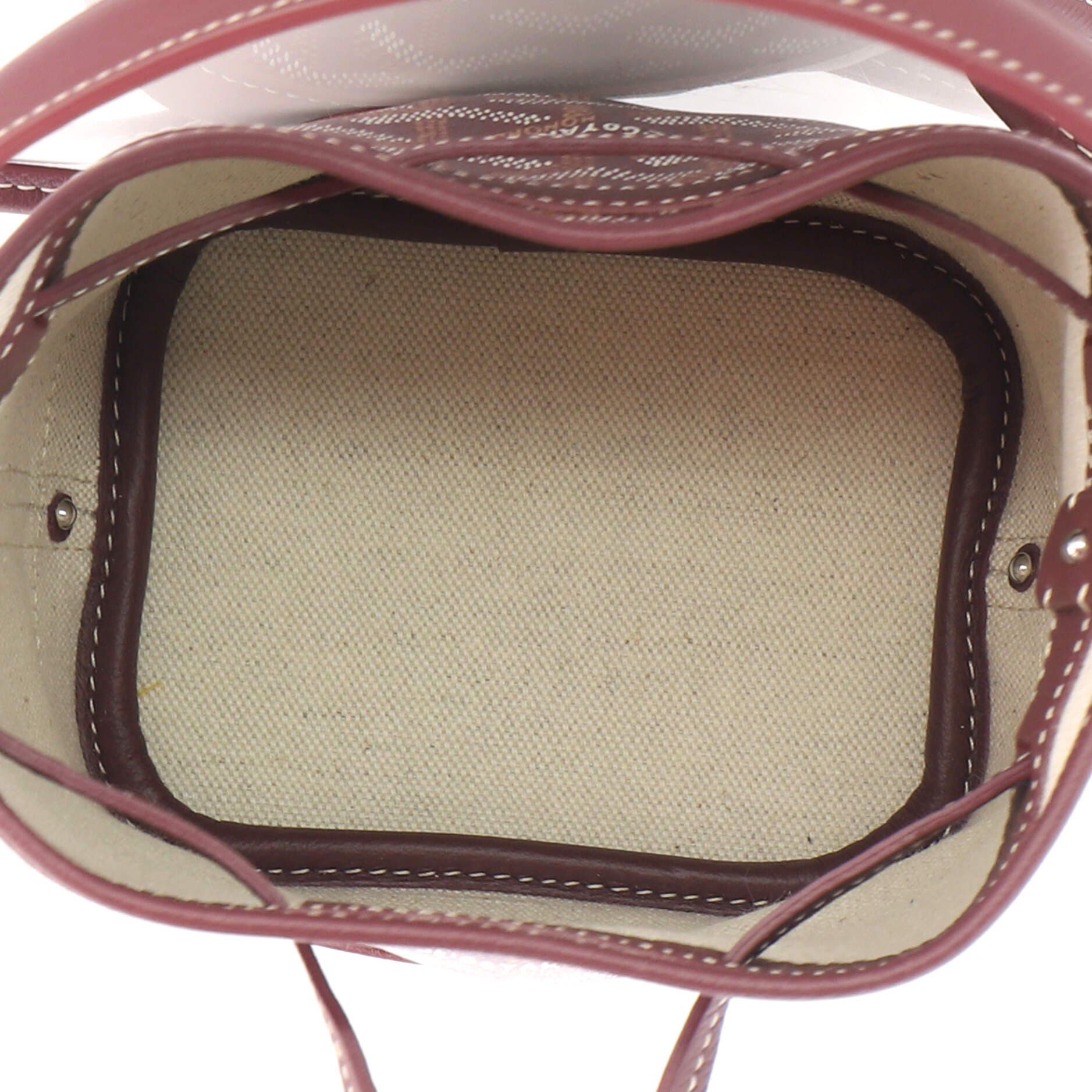 Petit Flot Bucket Bag Coated Canvas Mini, Alternate, color, Burgundy