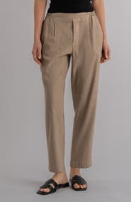 KUT from the Kloth Rosalie Pull-On Tapered Linen Blend Pants