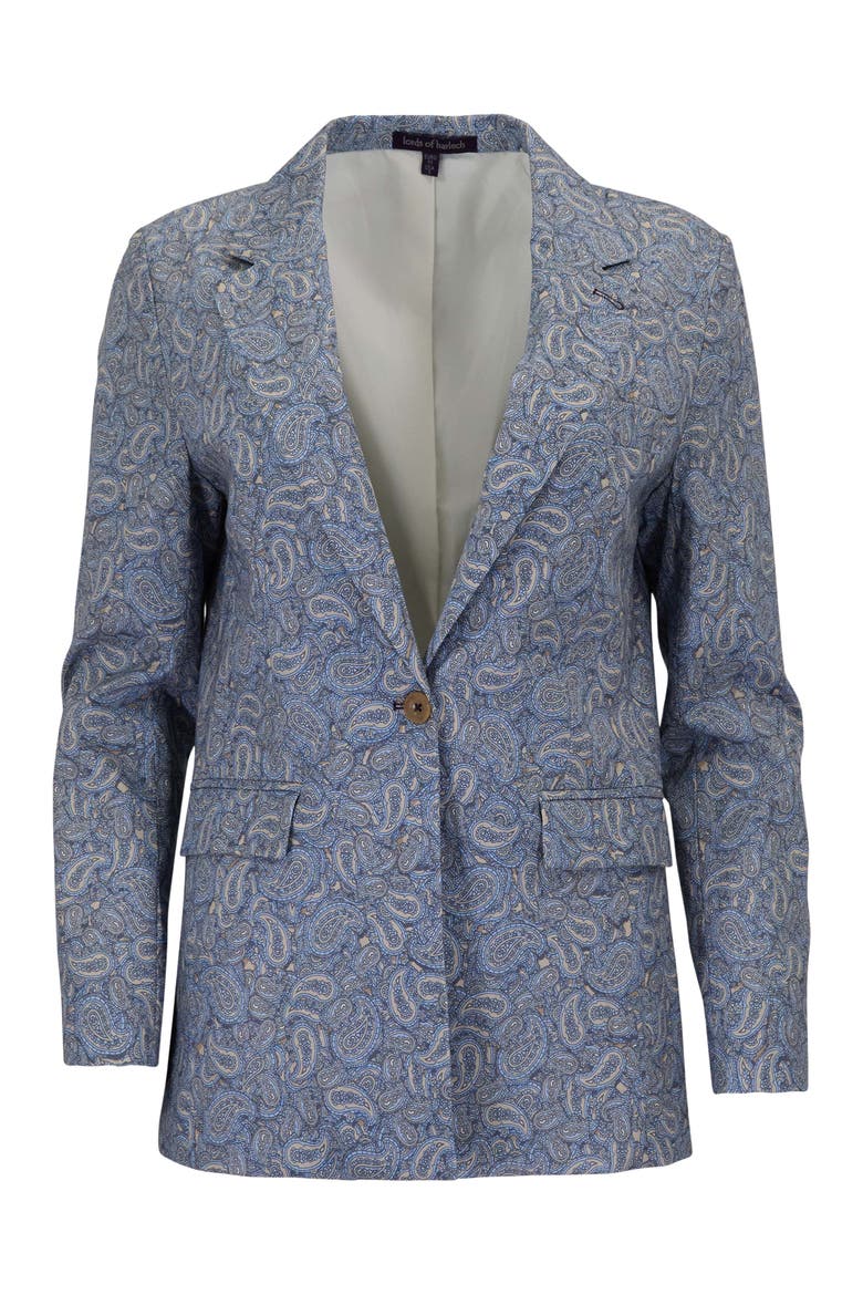 Paisley Pile Womens Tailored Blazer, Alternate, color, PAISLEY PILE NATURAL