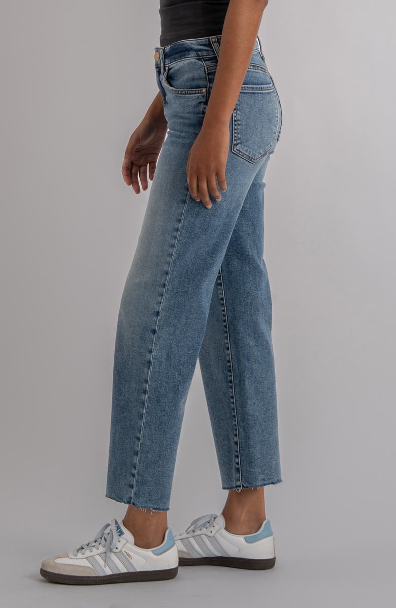 KUT from the Kloth Raw Hem High Waist Ankle Wide Leg Jeans, Alternate, color, Star