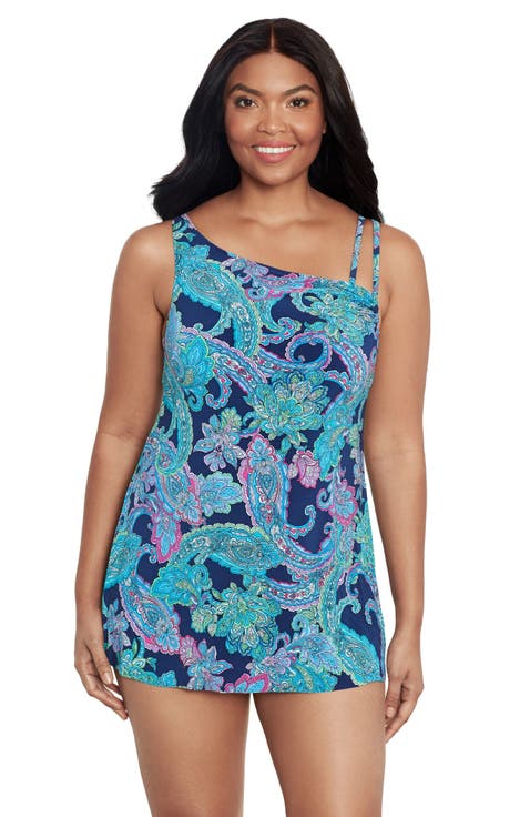 Brianna Adjustable Side-Tie Coverage Swimdress