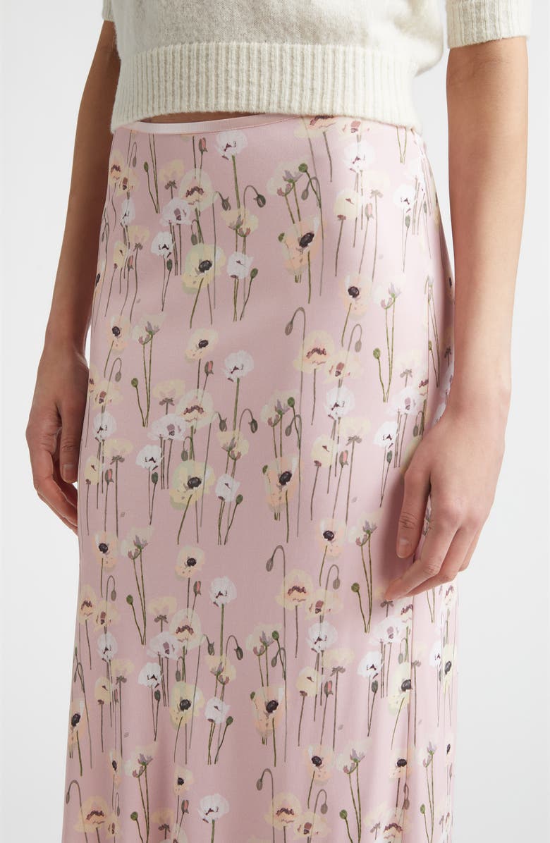 BERNADETTE Robbie Floral Midi Skirt, Alternate, color, Smaller Poppies