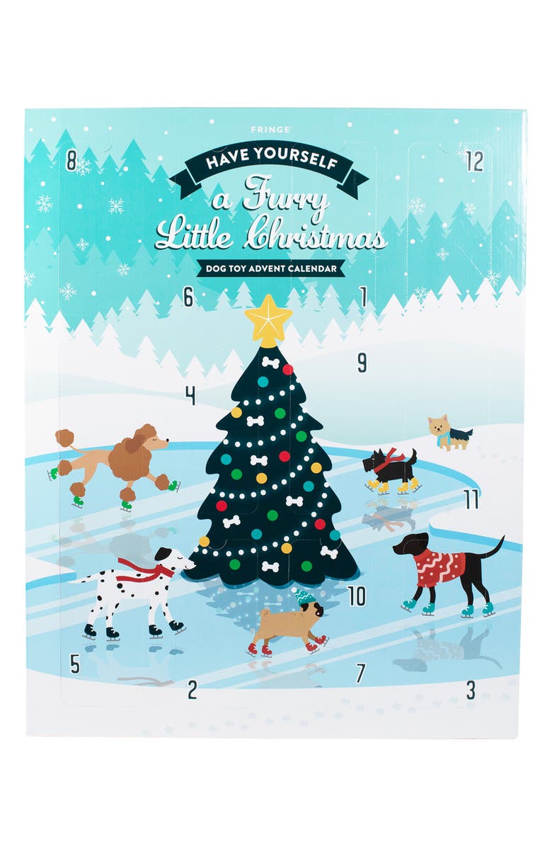 Fringe Studio Furry Lil Christmas Pet 12 Gifts Calendar, Main, color, Blue