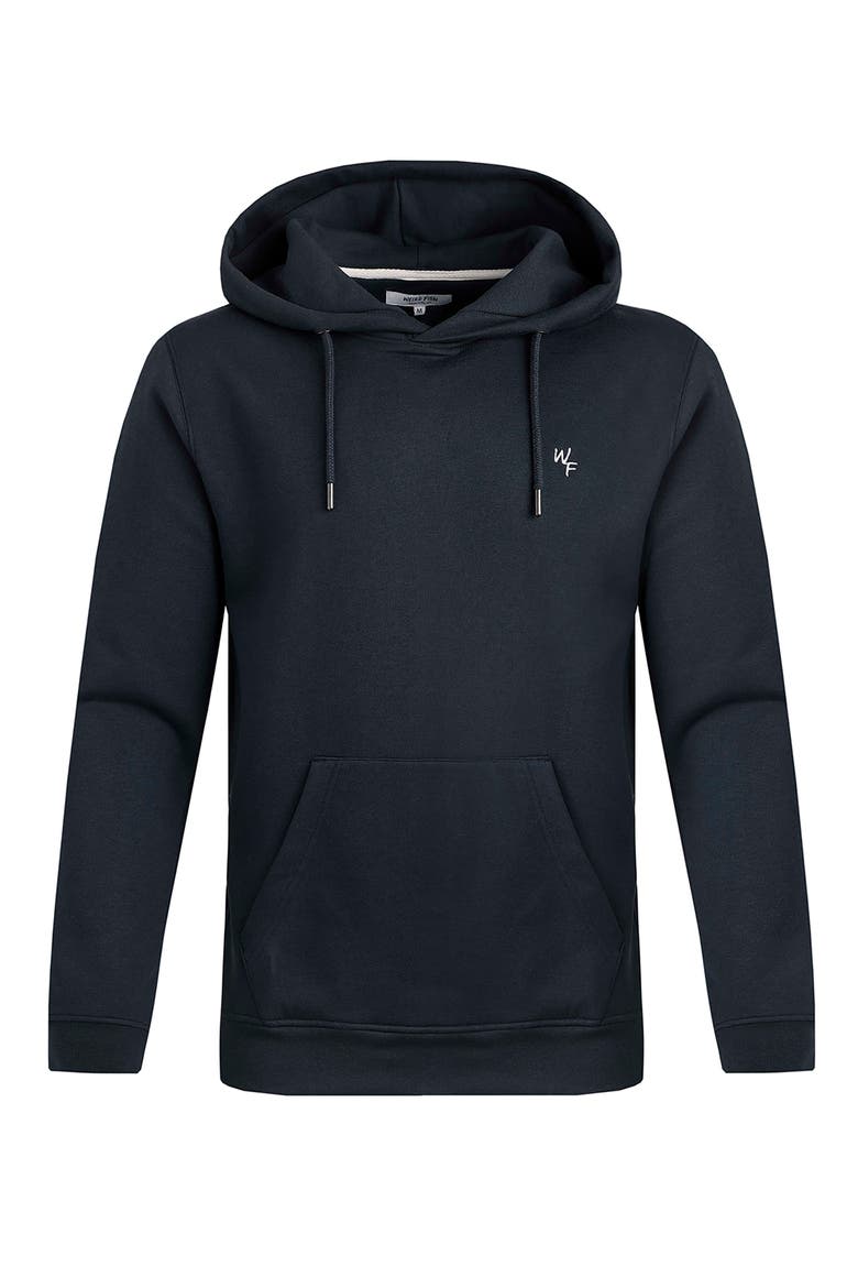 Hugo Branded Popover Hoodie, Alternate, color, Navy