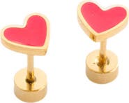 Pip Pop Enamel Heart Stud Earrings