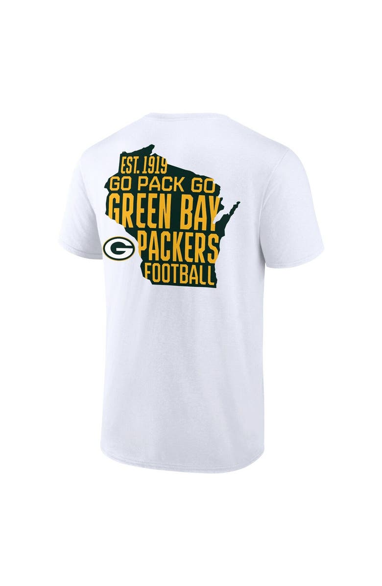 FANATICS Men's Fanatics Branded White Green Bay Packers Big & Tall Hot Shot T-Shirt, Alternate, color,