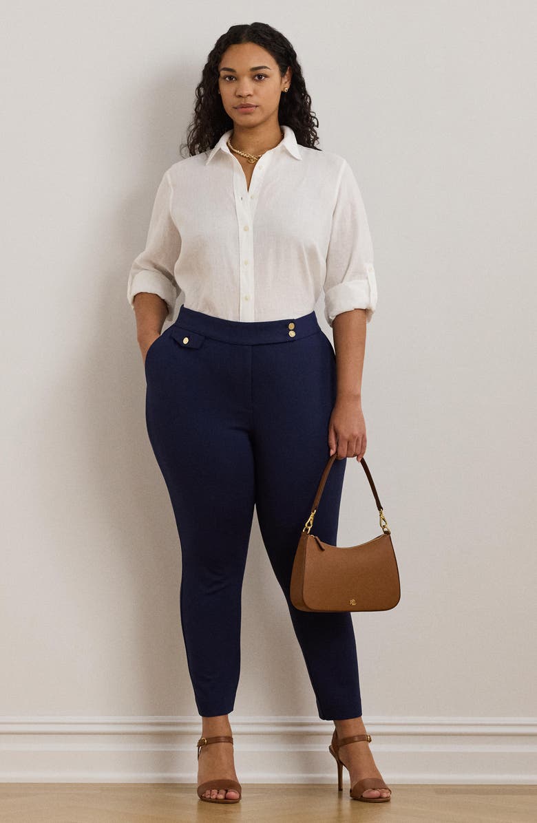 Lauren Ralph Lauren Ponte Ankle Straight Leg Pants, Alternate, color,