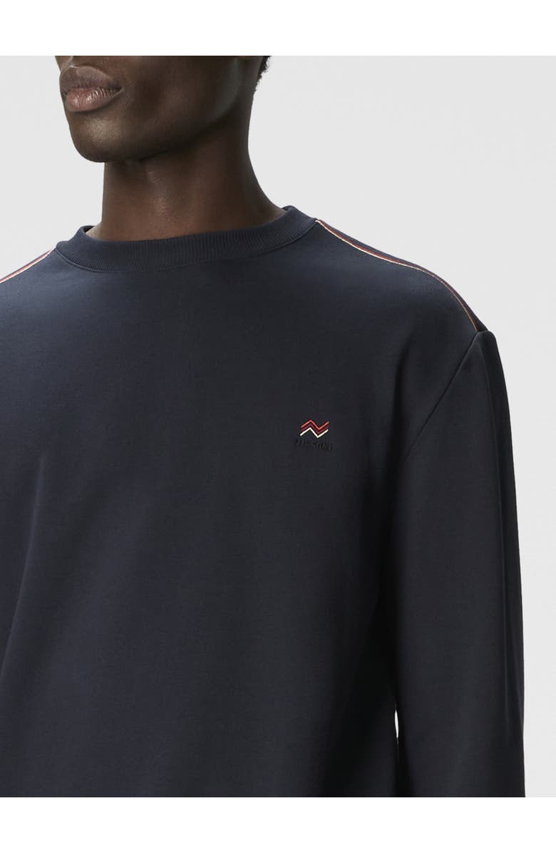 Missoni Crew Neck Sweatshirt With Knit Embroidery And Logo, Alternate, color, Blue