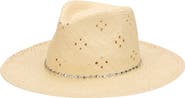 San Diego Hat Daze Heart Pattern Straw Fedora
