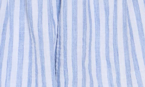 ELIZA J ELIZA J STRIPE FLUTTER CAP SLEEVE BABYDOLL DRESS