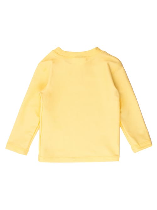 Ruggedbutts Boys Upf50+ Sun Protected Long Sleeve Rash Guard In Banana