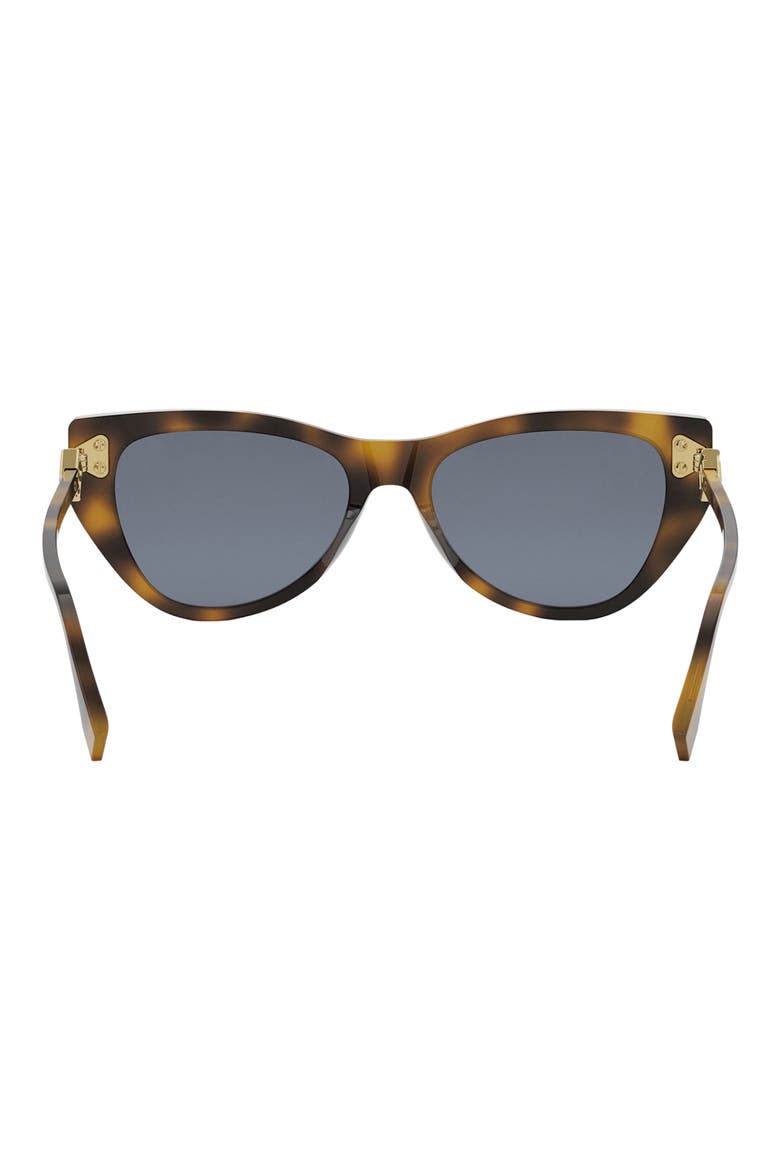 'Fendi Diamonds 54mm Cat Eye Sunglasses, Alternate, color, BLONDE HAVANA / BLUE