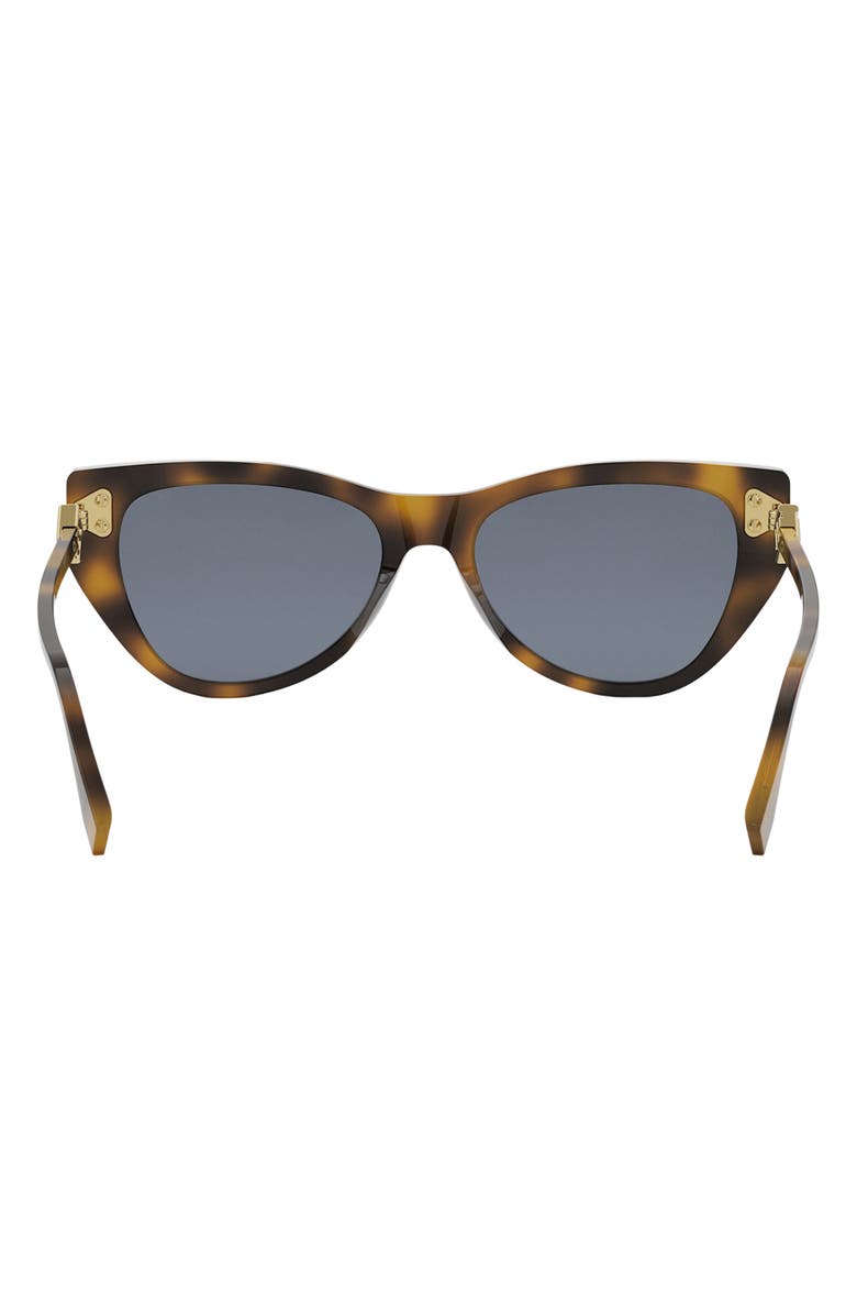 Fendi 'Fendi Diamonds 54mm Cat Eye Sunglasses, Alternate, color, Blonde Havana / Blue