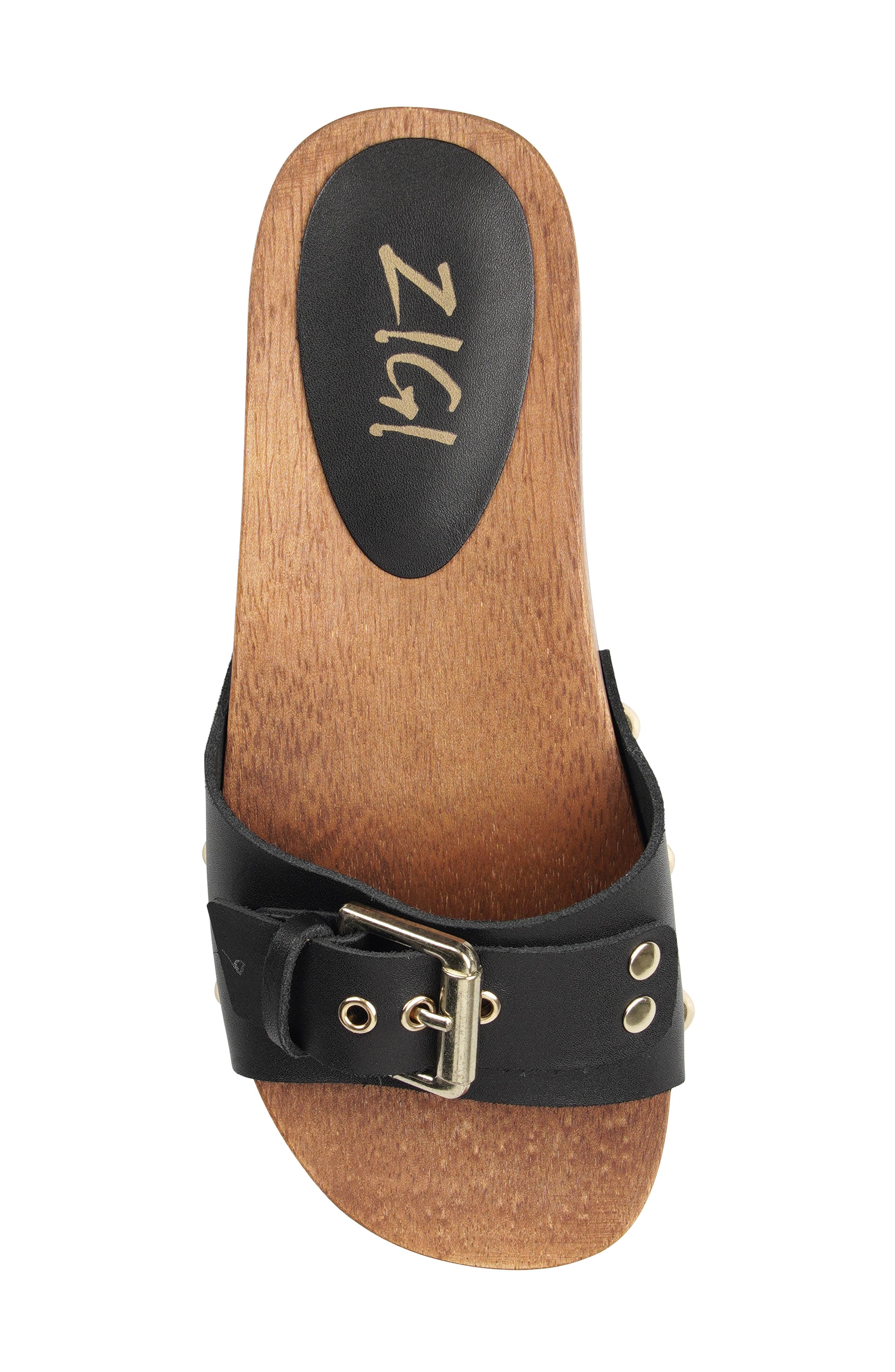 Ninnah Leather Slide Sandal, Alternate, color, BLKLT