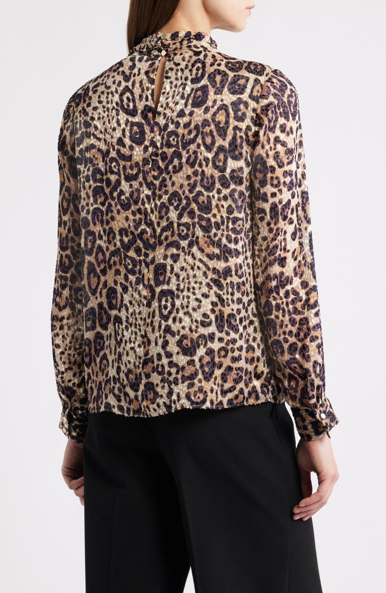 Elie Tahari The Minnie Leopard Print Top, Alternate, color, Imperial Leopard Brown
