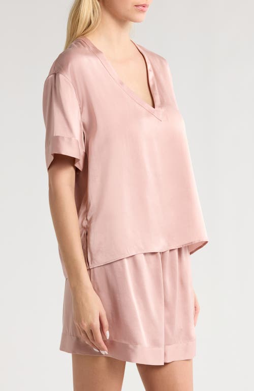 Nordstrom Sandwashed Silk Short Pajamas In Pink Puff