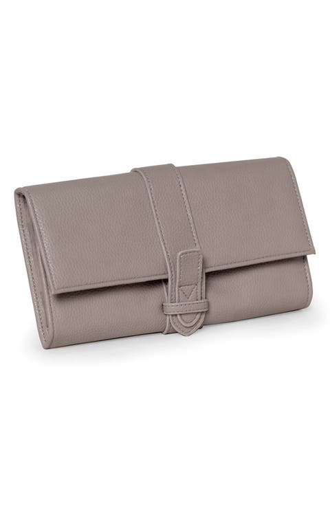 Hayley Faux Leather Jewelry Clutch