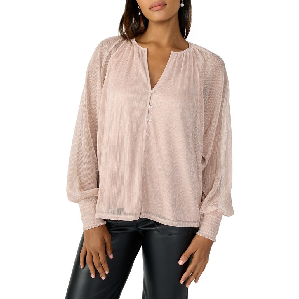 Sanctuary Love Always Metallic Knit Top In Pink