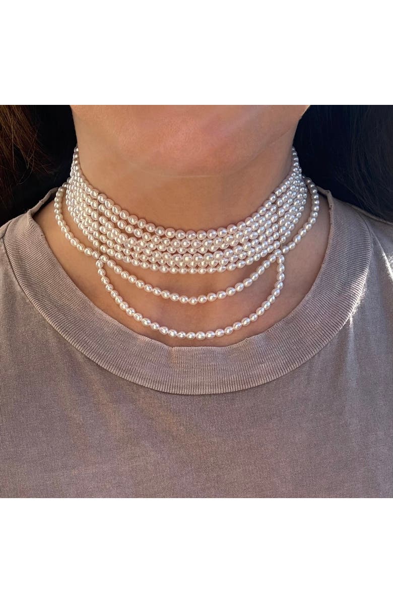 Leni James The Victoria Pearl Choker Necklace, Alternate, color, White
