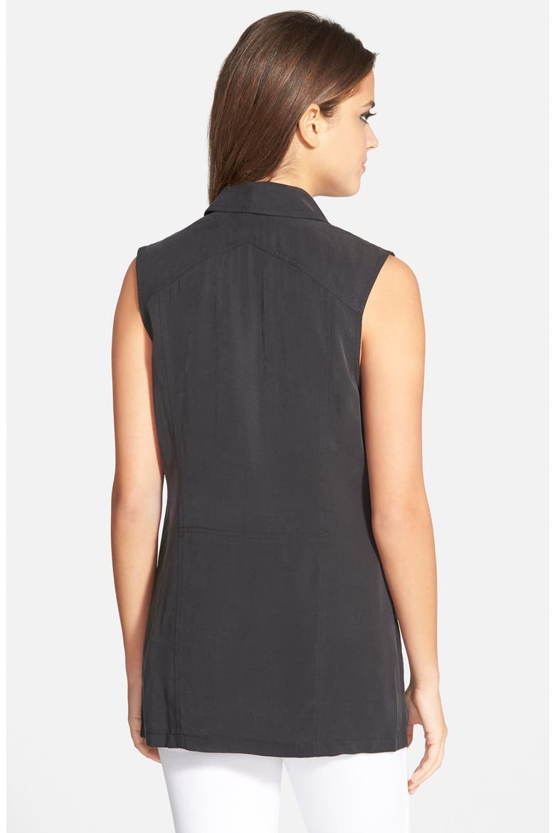 Asymmetrical Moto Vest, Alternate, color, BLACK