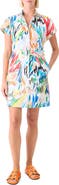 Akris punto Scribble Print Stretch Denim Minidress