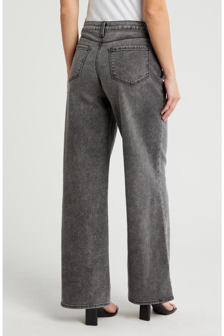 Alicent High Waist Sneak Wide Leg Jeans, Alternate, color, MAGNESITE